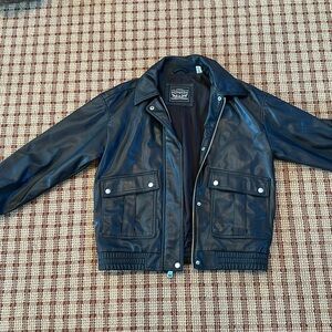 Levi Strauss leather bomber jacket